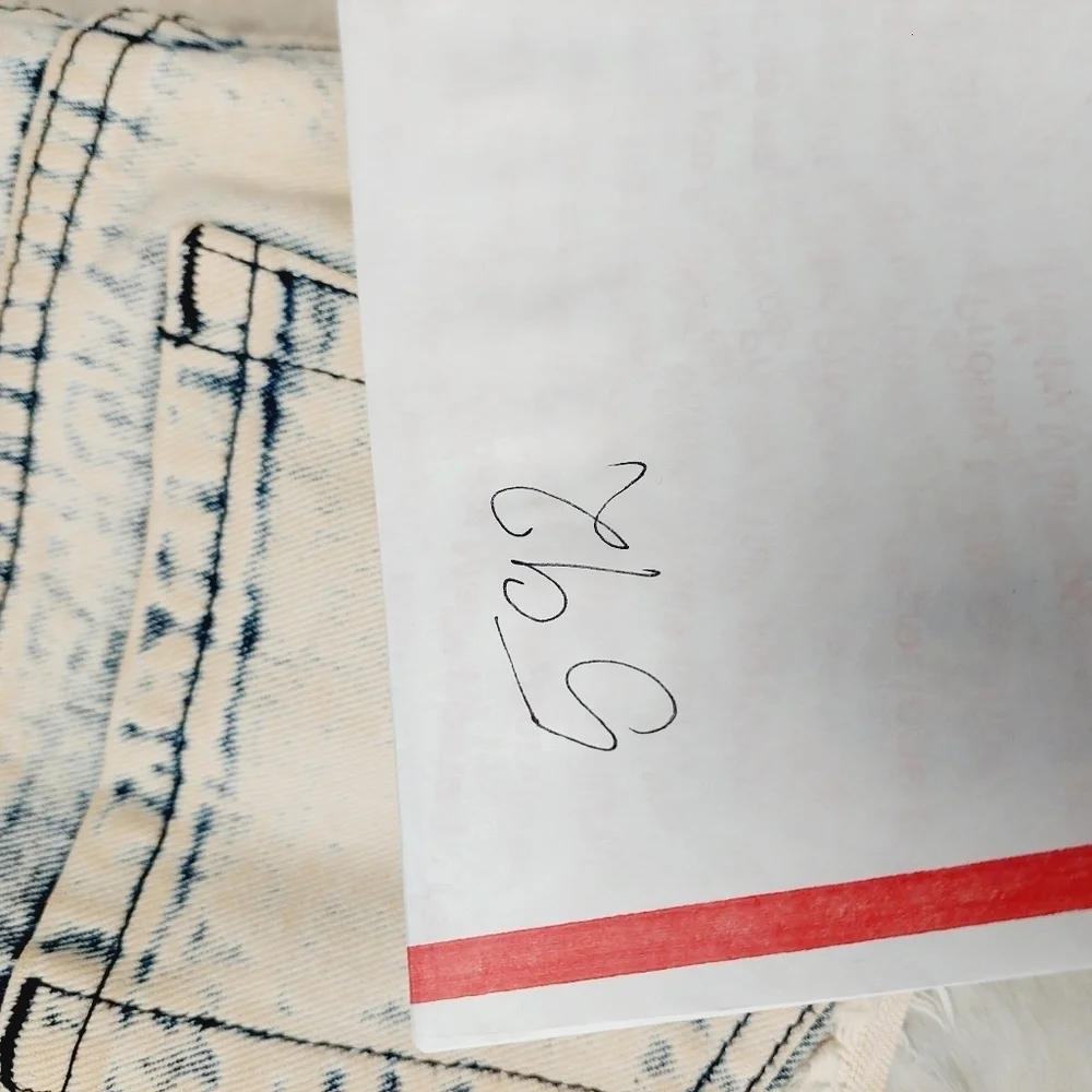 Forever 21 White & Blue A-Line Jean Shorts With Pockets 592 - Picture 9 of 9